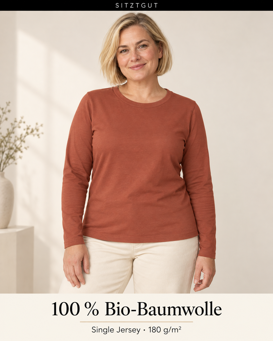 Sitztgut Longsleeve Braun - Material