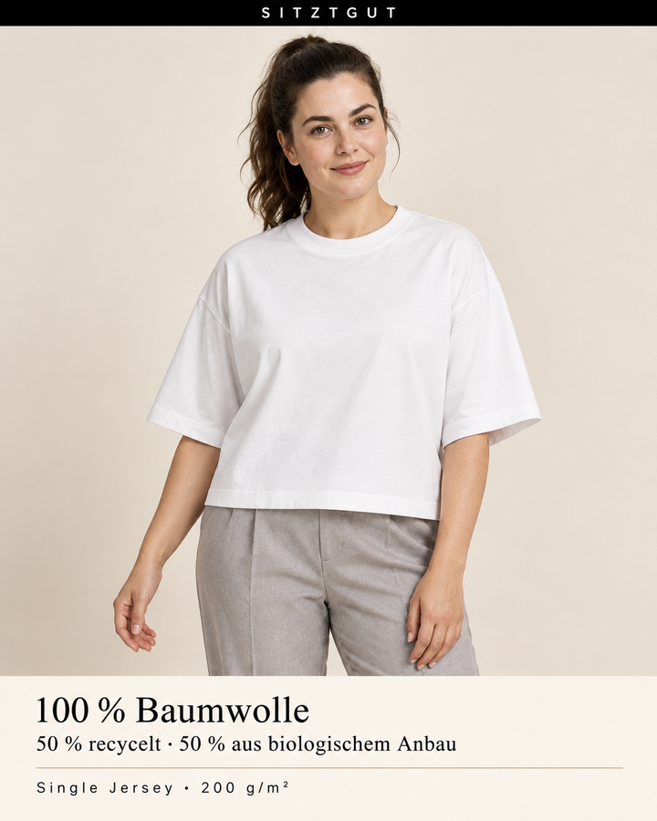 Sitztgut T-Shirt Weiß - Material