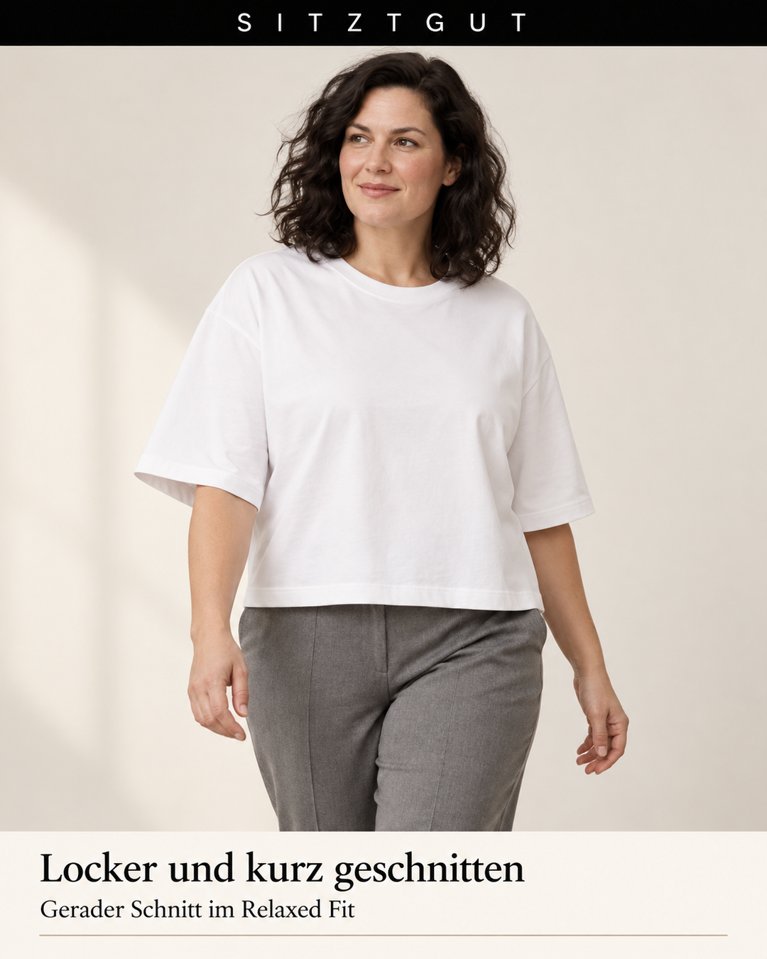 Sitztgut T-Shirt Weiß - Passform