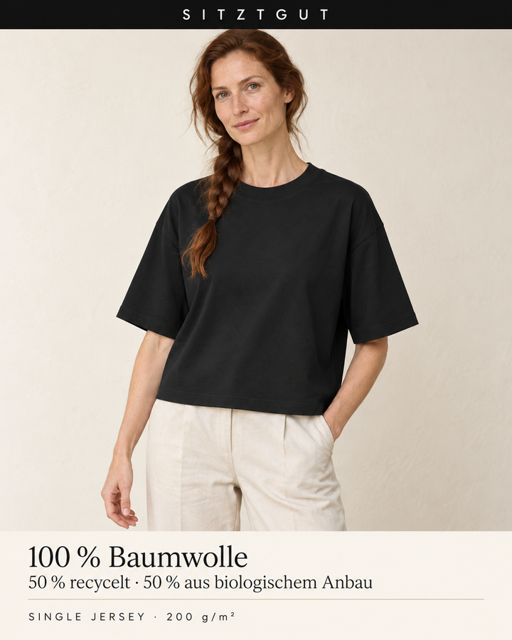 Sitztgut T-Shirt Schwarz - Material