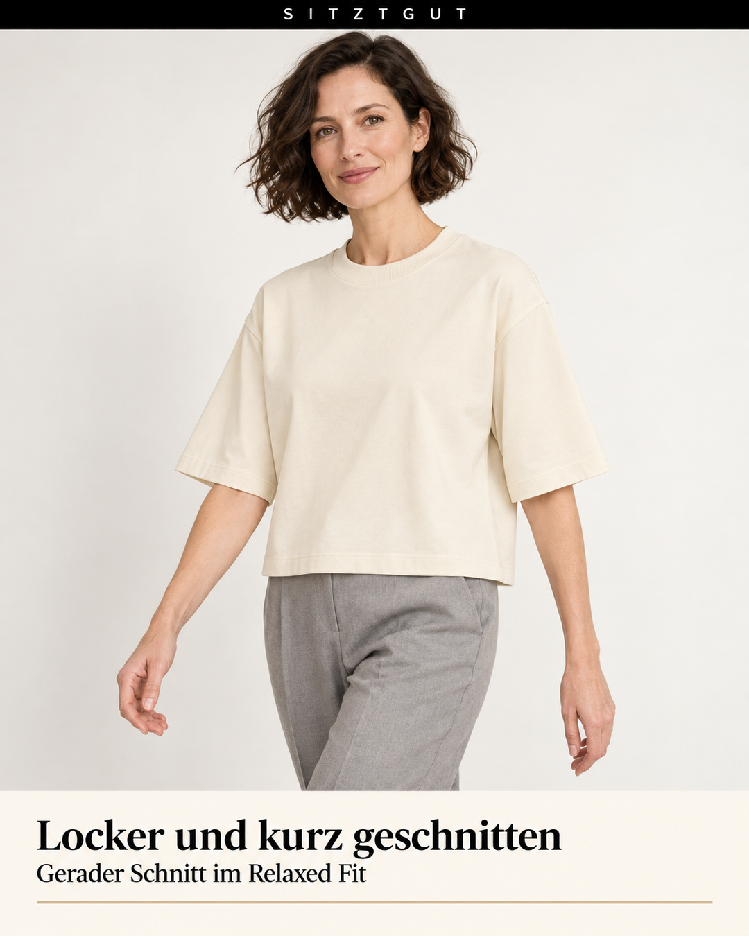 Sitztgut T-Shirt Natur - Passform