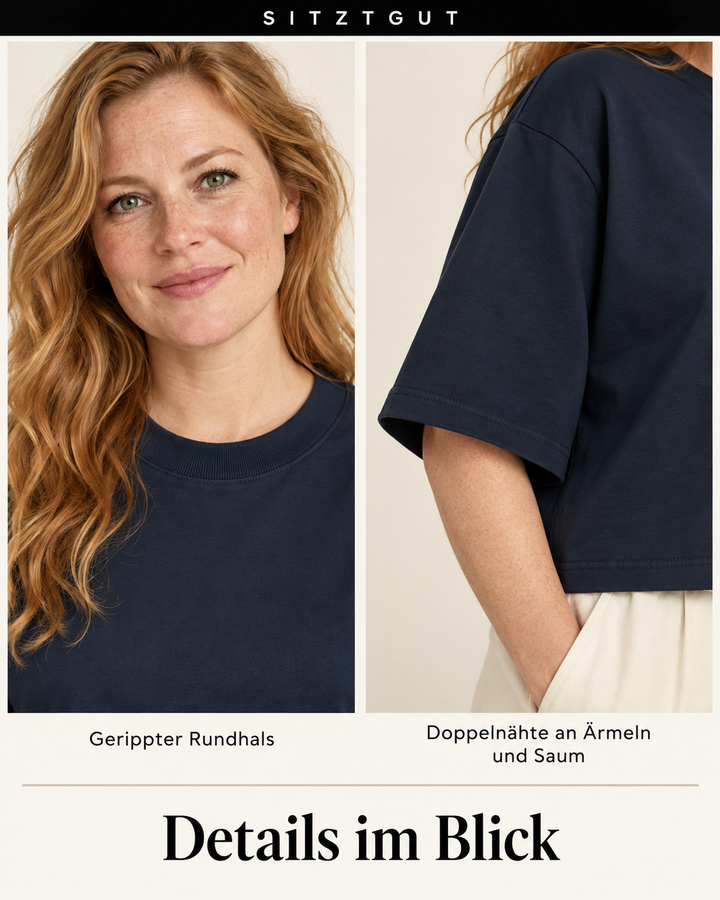 Sitztgut T-Shirt Marine - Details