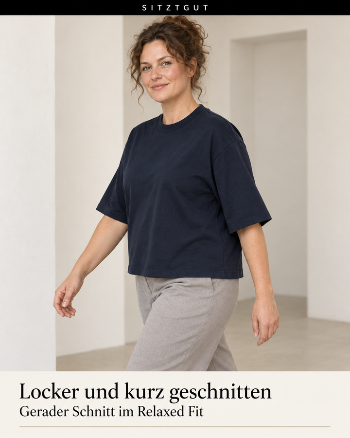 Sitztgut T-Shirt Marine - Passform