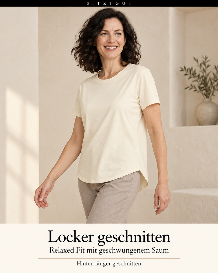 Sitztgut T-Shirt Creme - Passform