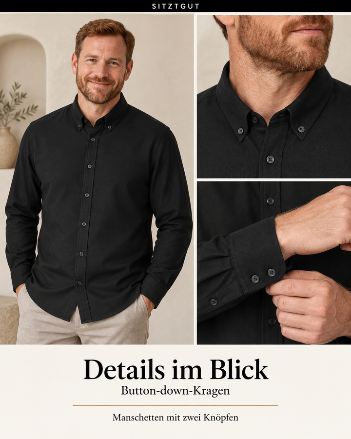 Sitztgut Langarmhemd Schwarz - Details