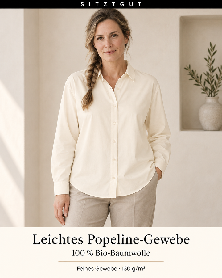 Sitztgut Hemdbluse Creme - Material