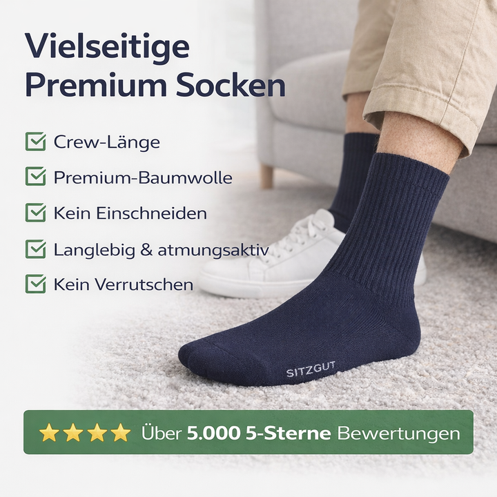 Sitztgut Herren Socken Hoch | Hochwertig | Bequem
