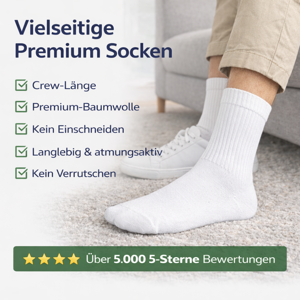Sitztgut Herren Socken Hoch | Hochwertig | Bequem