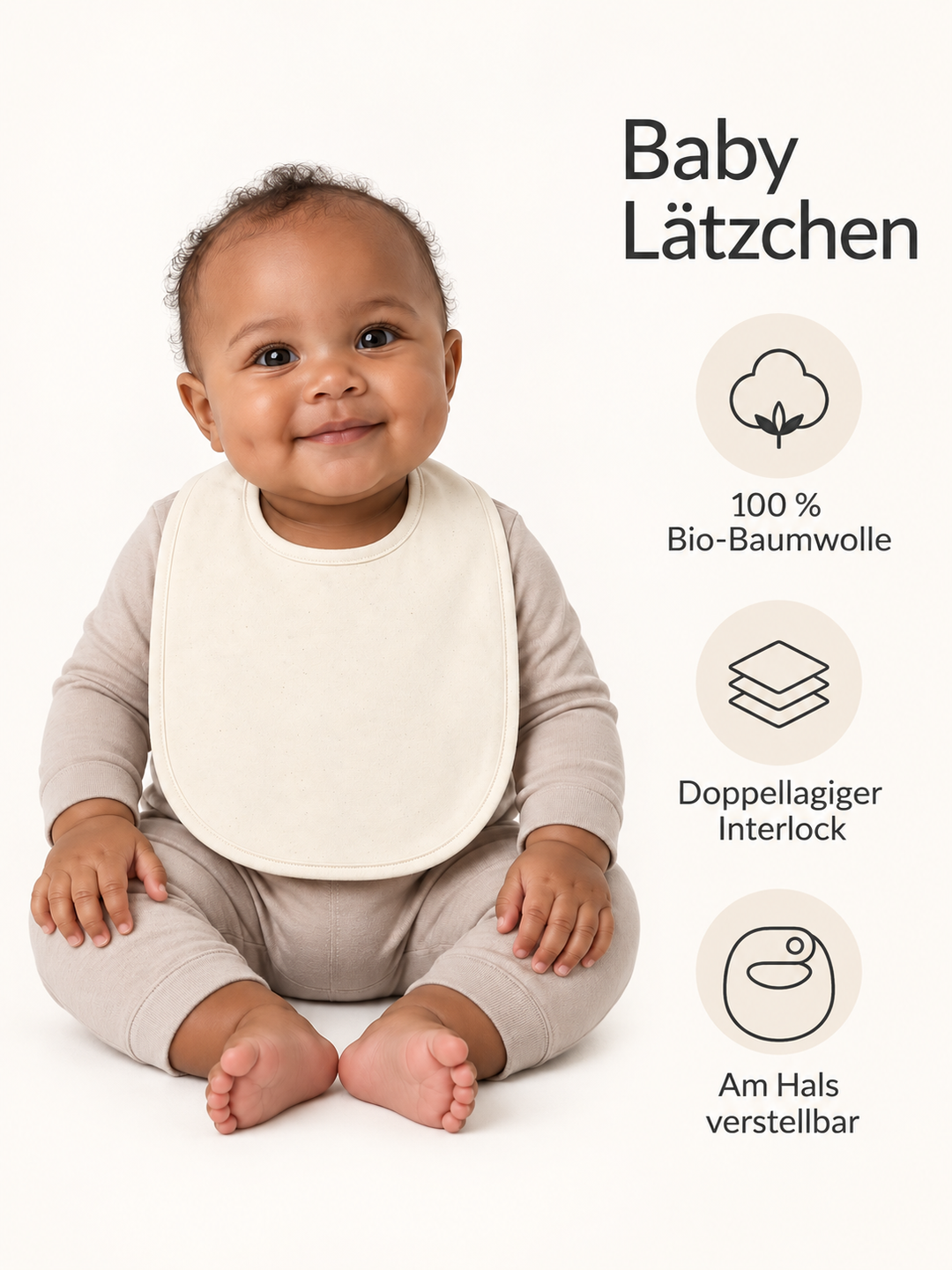 Baby Lätzchen in Natur – Produktdetails