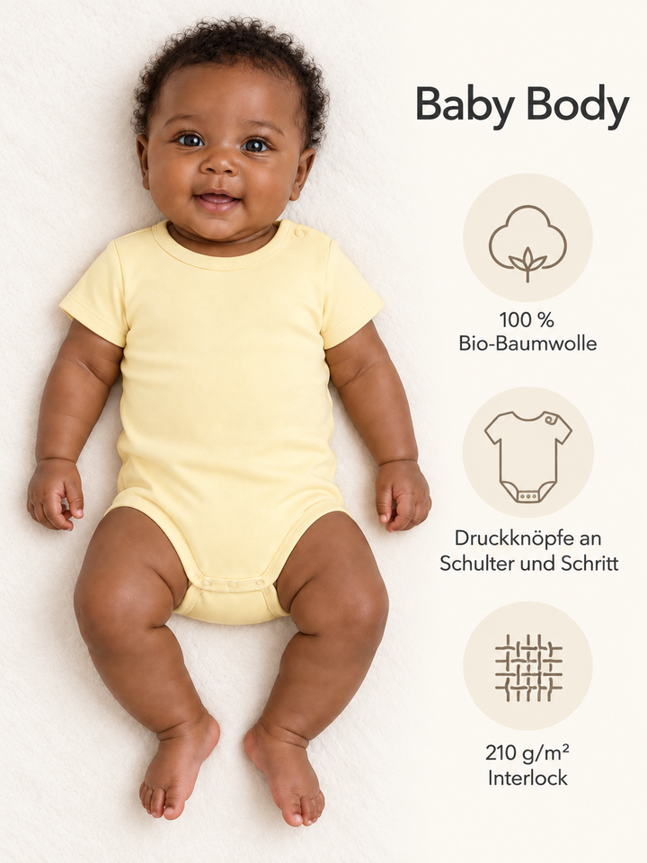 Baby Body in Buttergelb – Produktdetails