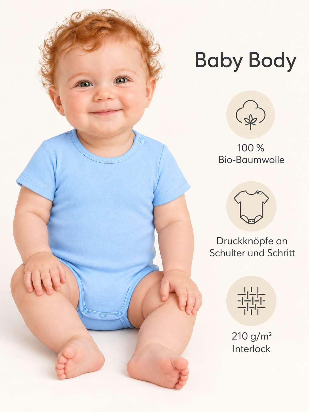 Baby Body in Jeansblau – Produktdetails