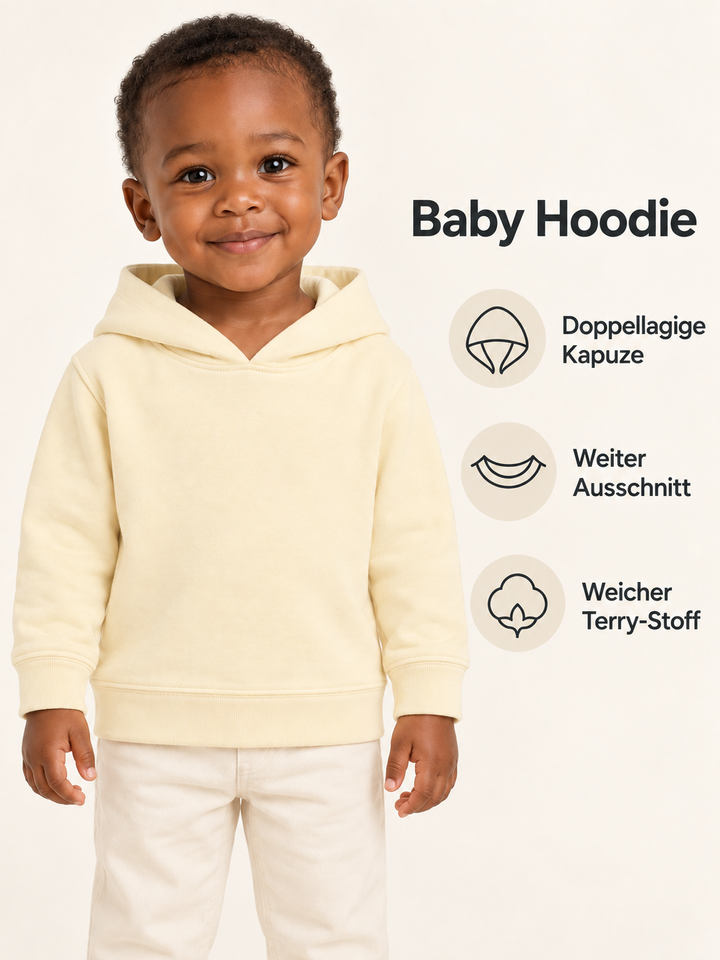 Baby Hoodie in Buttergelb – Produktdetails