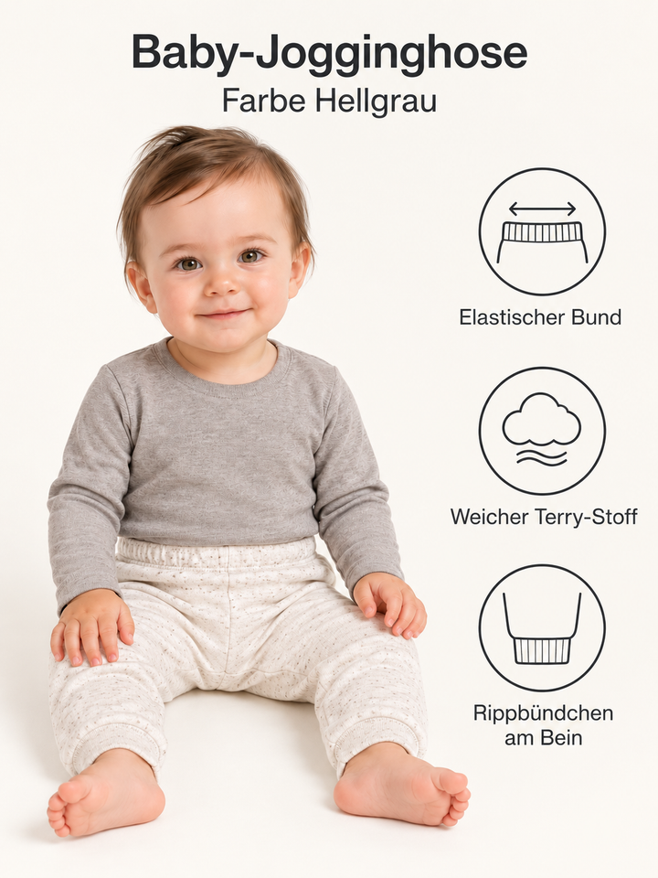 Baby Jogginghose in Hellgrau – Produktdetails