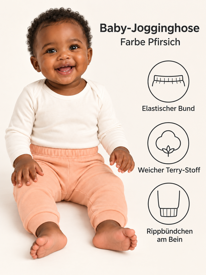 Baby Jogginghose in Pfirsich – Produktdetails