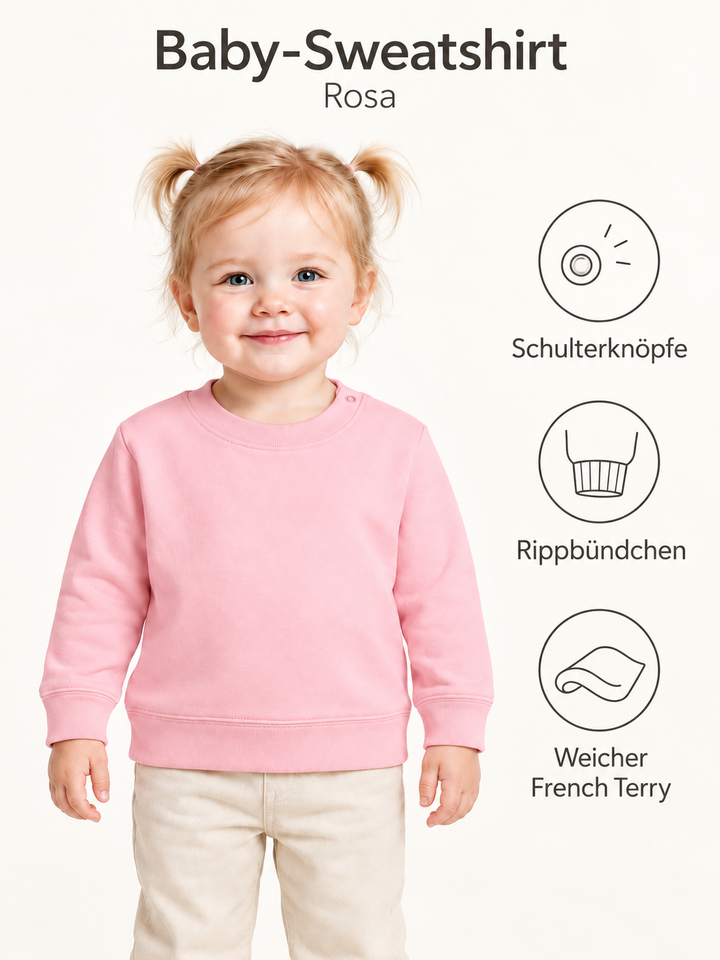 Baby Sweatshirt in Rosa – Produktdetails