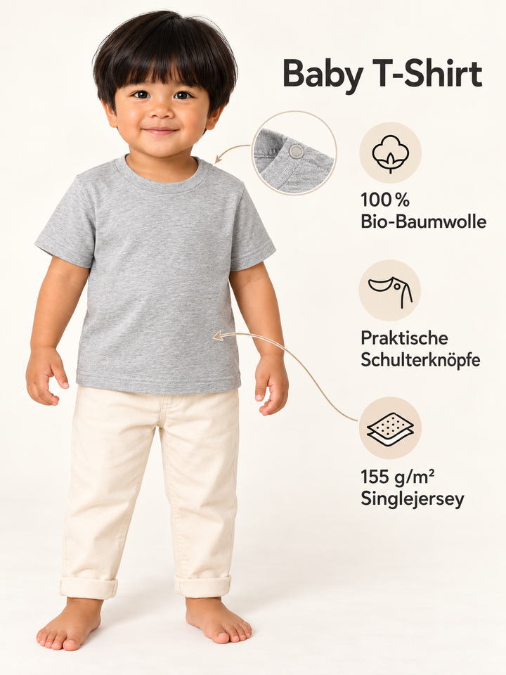 Baby T-Shirt in Grau – Produktdetails
