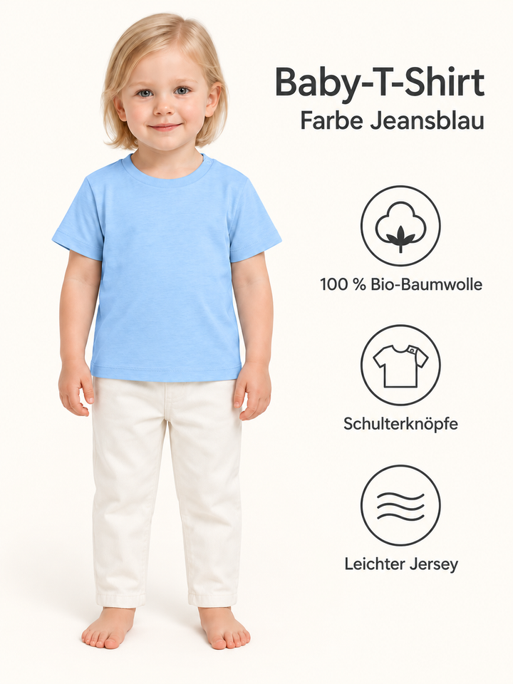Baby T-Shirt in Jeansblau – Produktdetails
