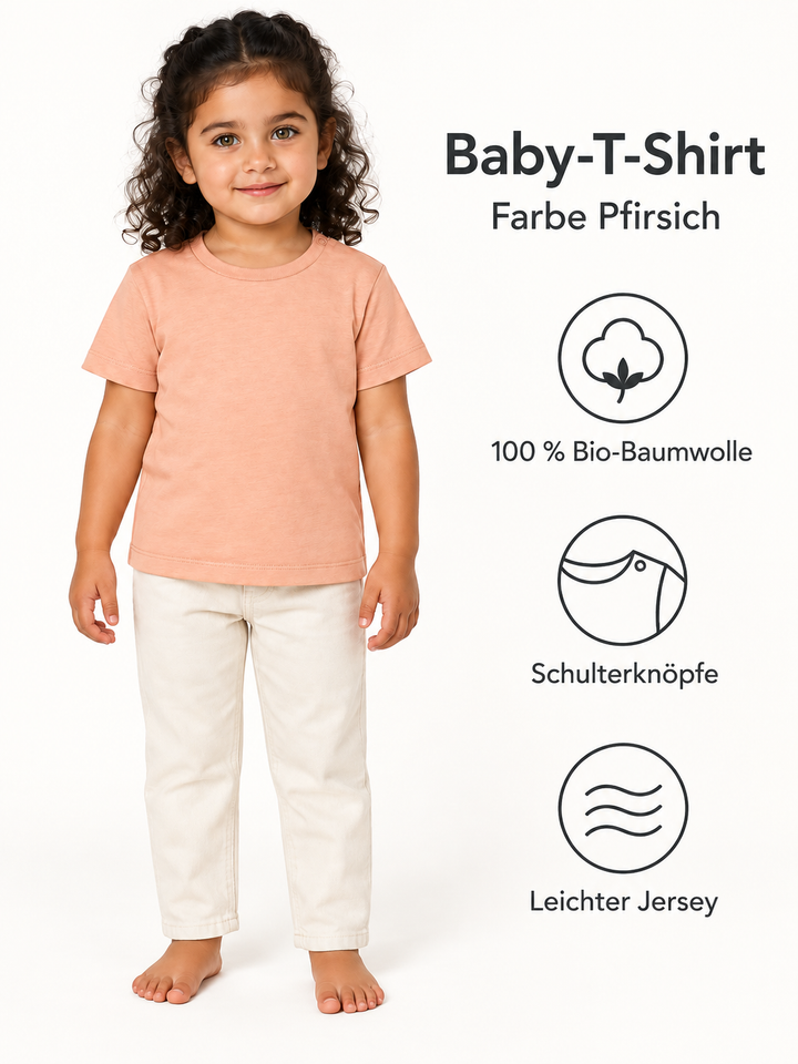 Baby T-Shirt in Pfirsich – Produktdetails
