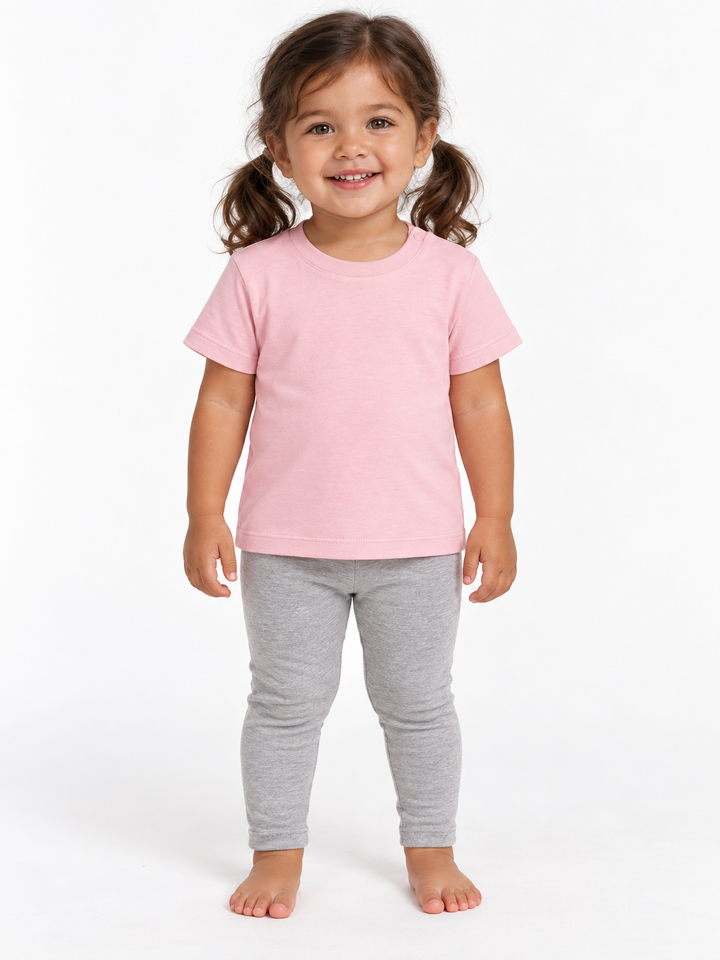 Baby T-Shirt in Rosa – Modelansicht