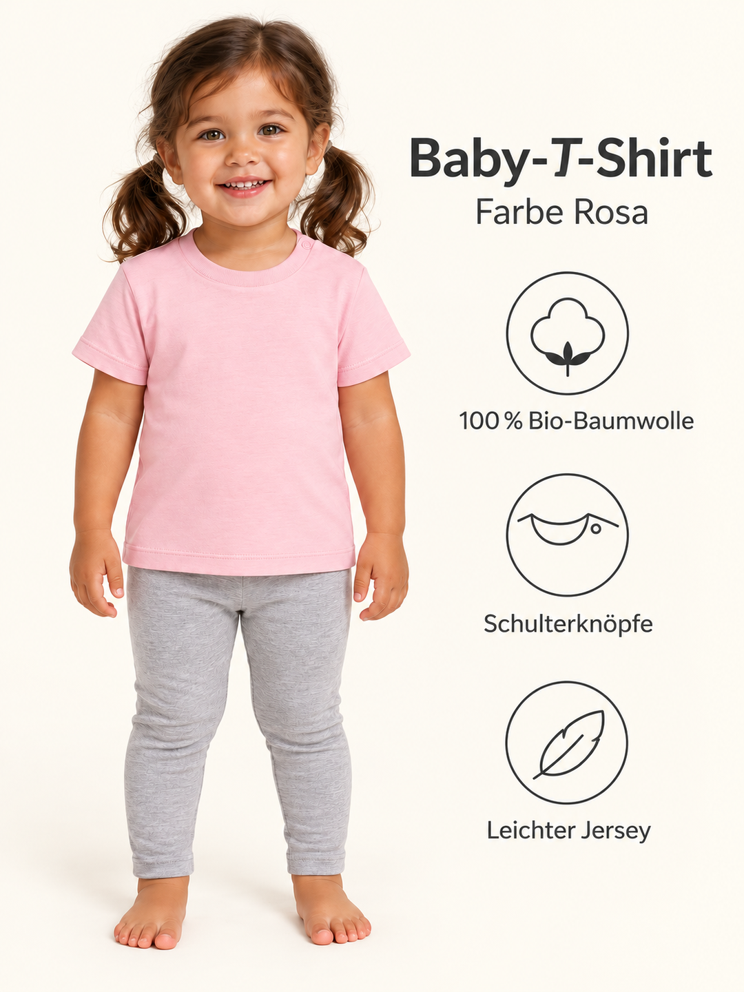 Baby T-Shirt in Rosa – Produktdetails
