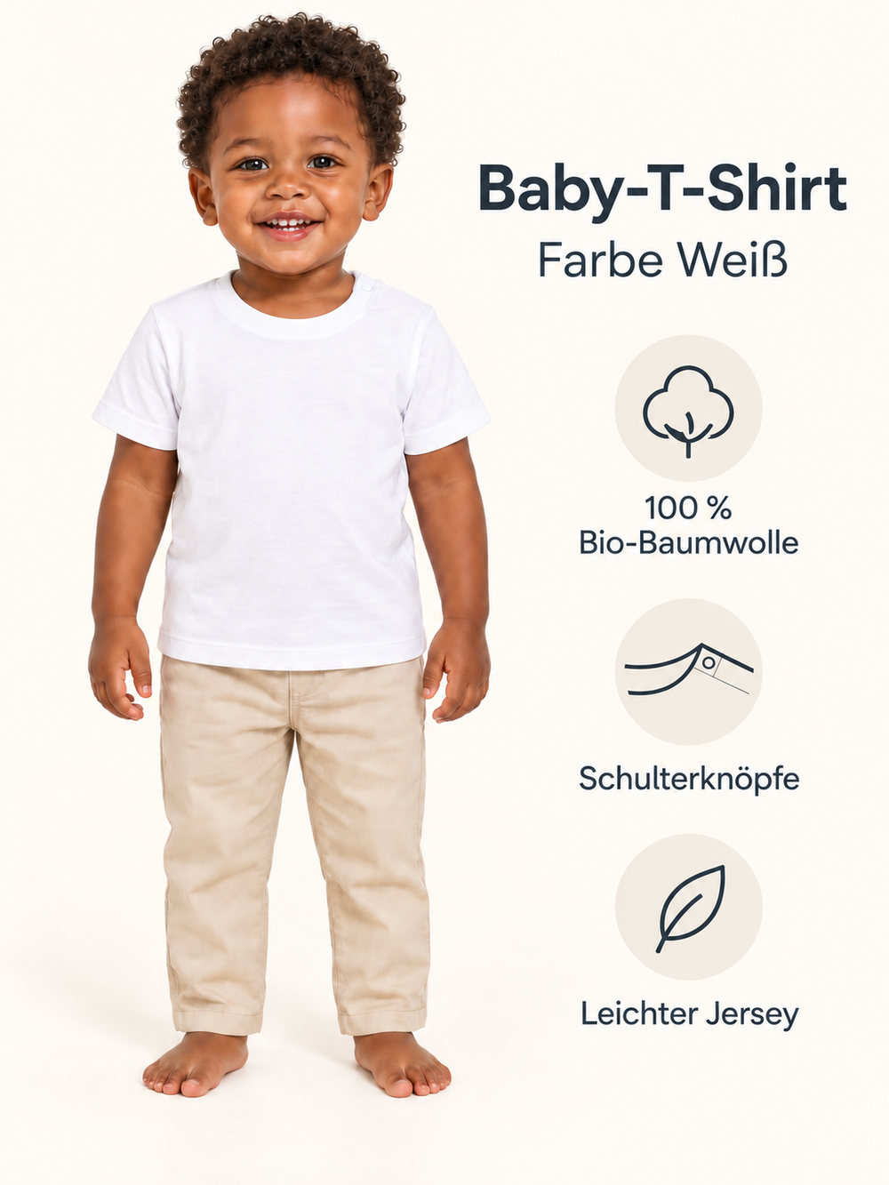 Baby T-Shirt in Weiß – Produktdetails