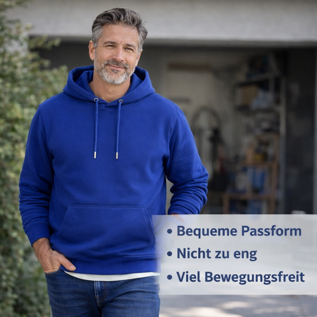 Der Sitztgut Hoodie aus Bio-Baumwolle