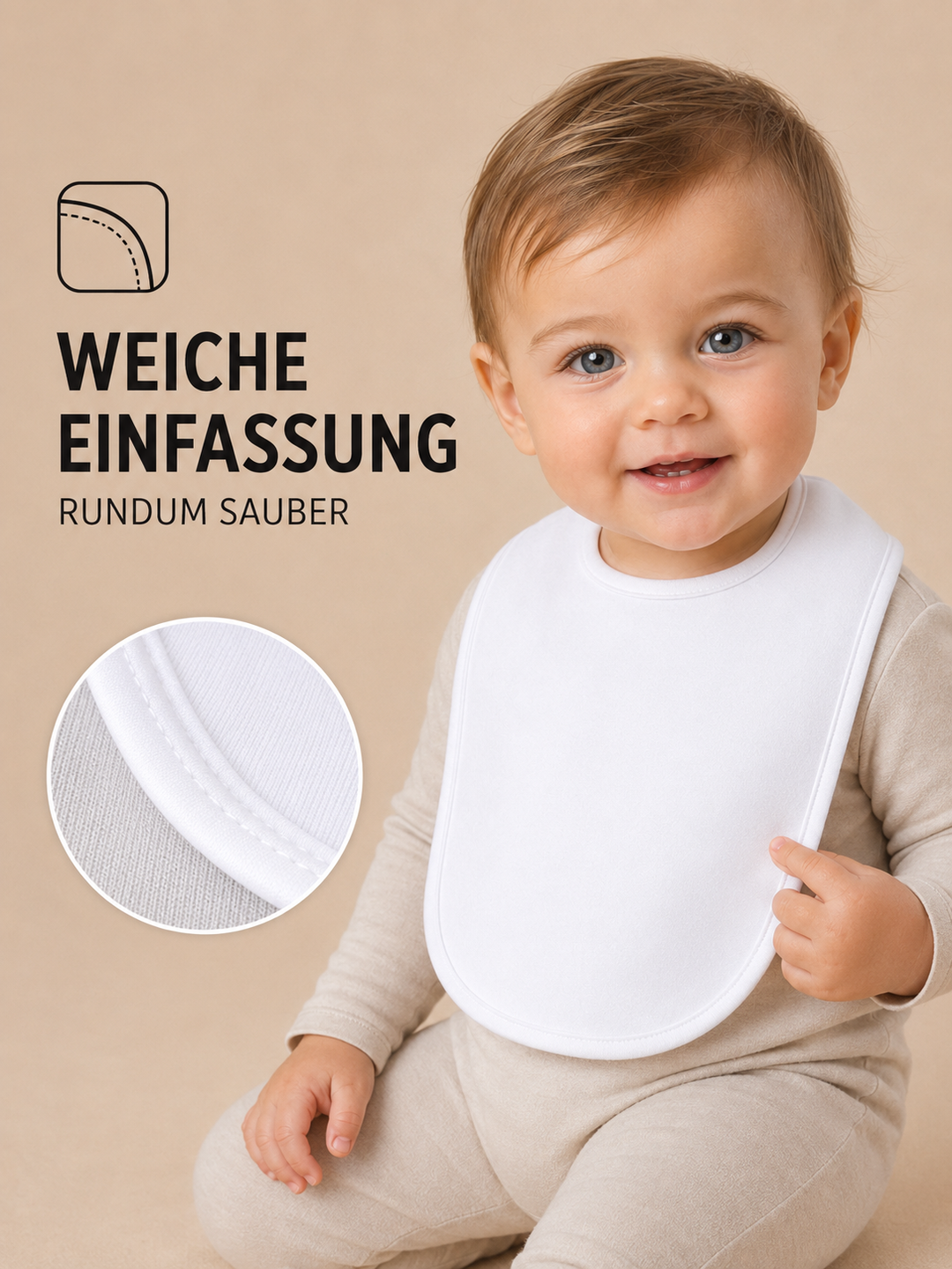 Sitztgut Baby Lätzchen aus Bio-Baumwolle