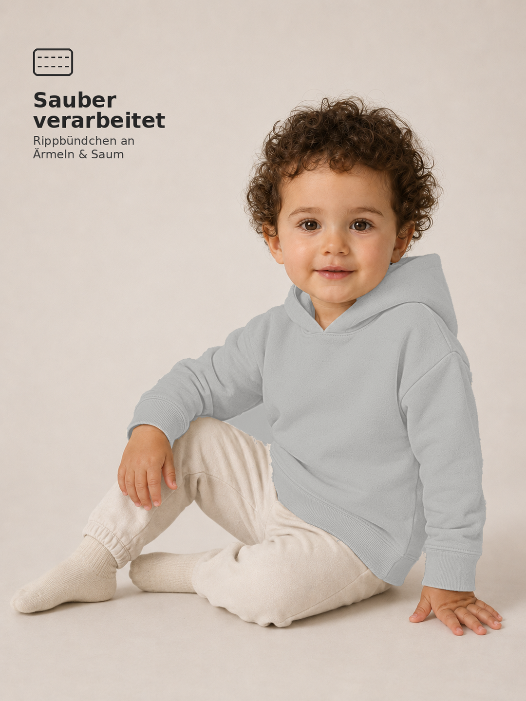 Sitztgut Baby Hoodie aus Bio-Baumwolle