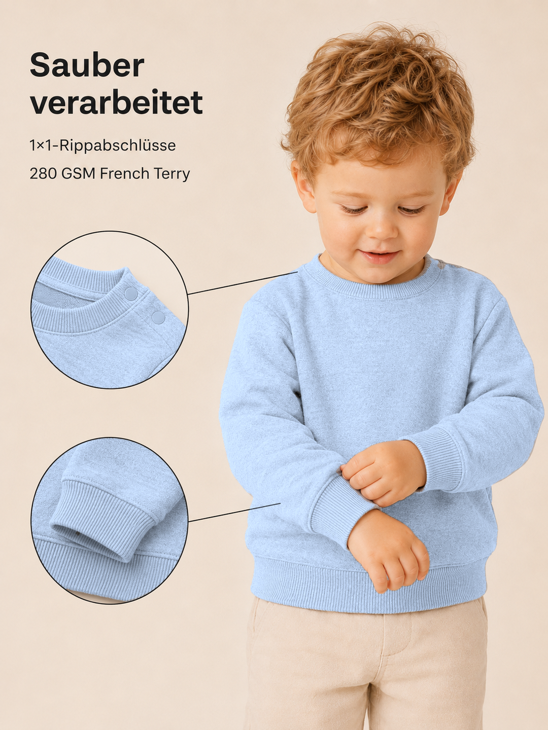 Sitztgut Baby Sweatshirt aus Bio-Baumwolle