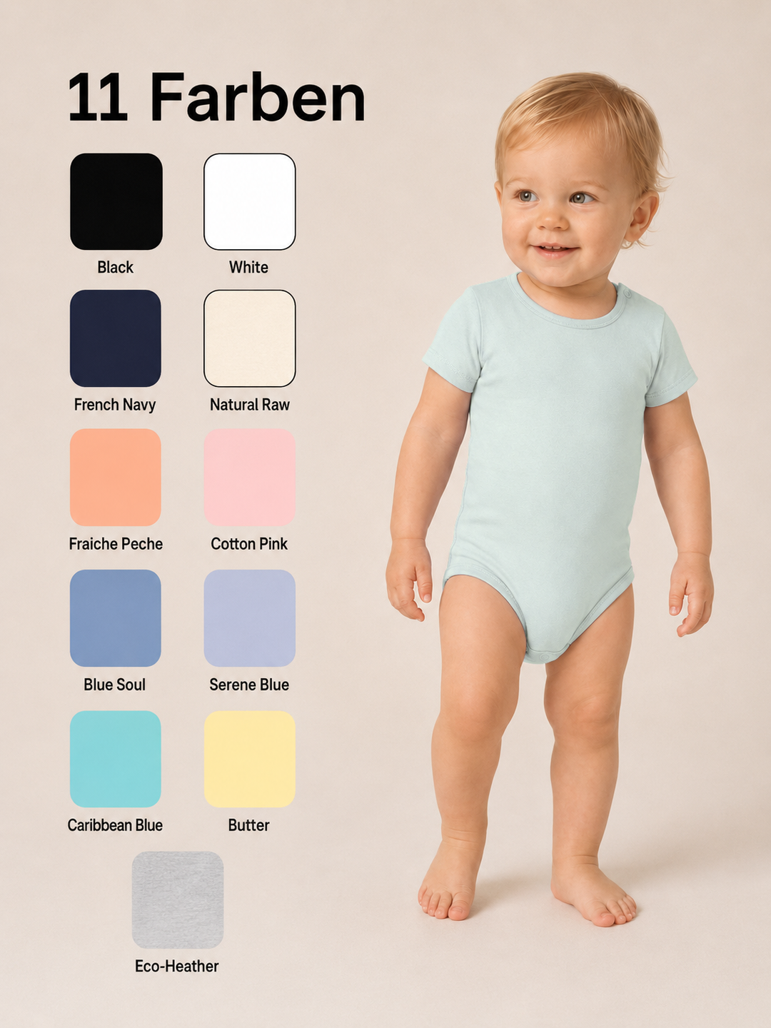 Sitztgut Baby Body aus Bio-Baumwolle