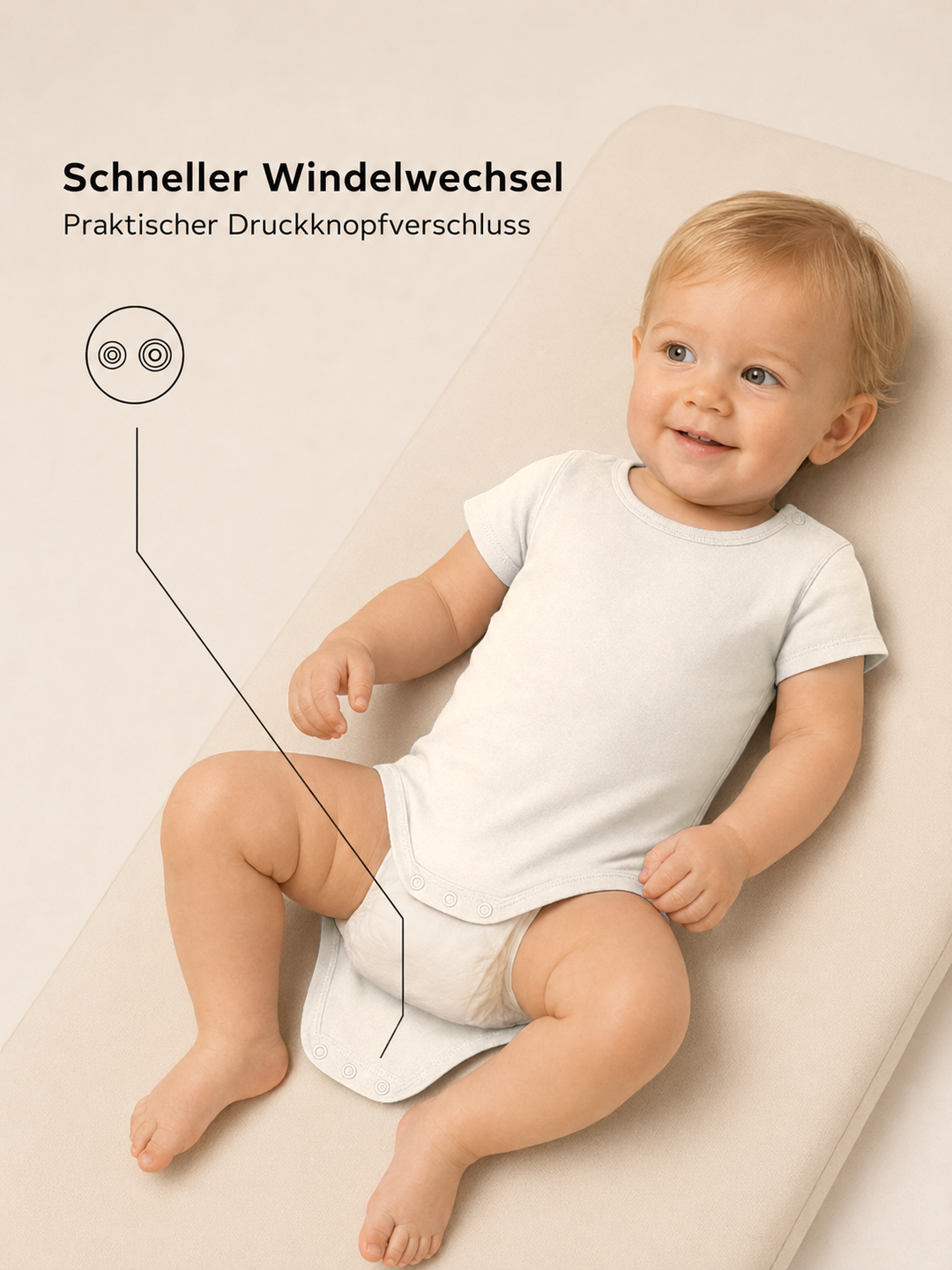 Sitztgut Baby Body aus Bio-Baumwolle