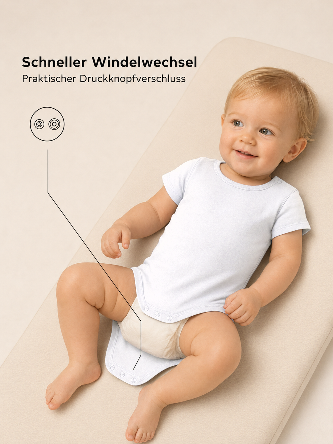 Sitztgut Baby Body aus Bio-Baumwolle