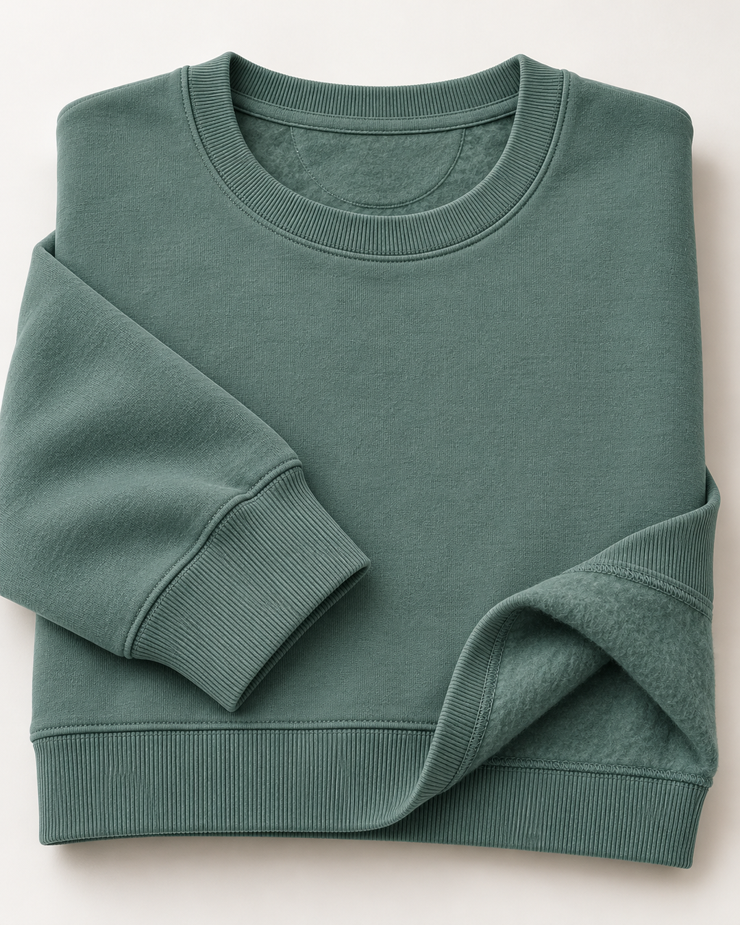 Sitztgut Damen-Sweatshirt aus Baumwolle, kurz geschnitten – Green Bay – Materialdetail