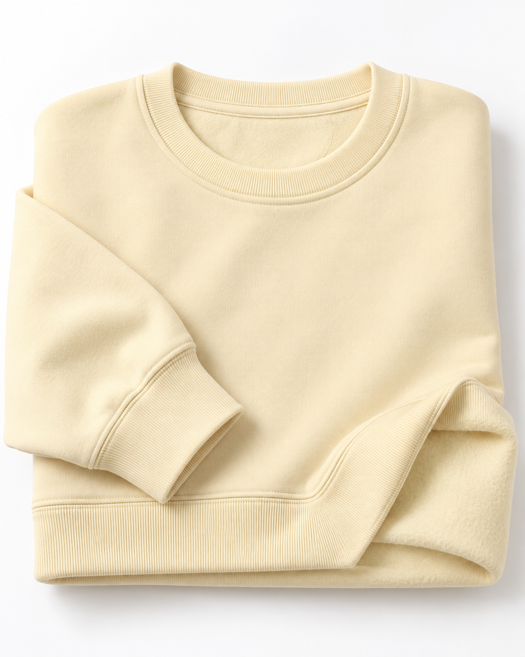 Sitztgut Damen-Sweatshirt aus Baumwolle, kurz geschnitten – Honey Paper – Materialdetail
