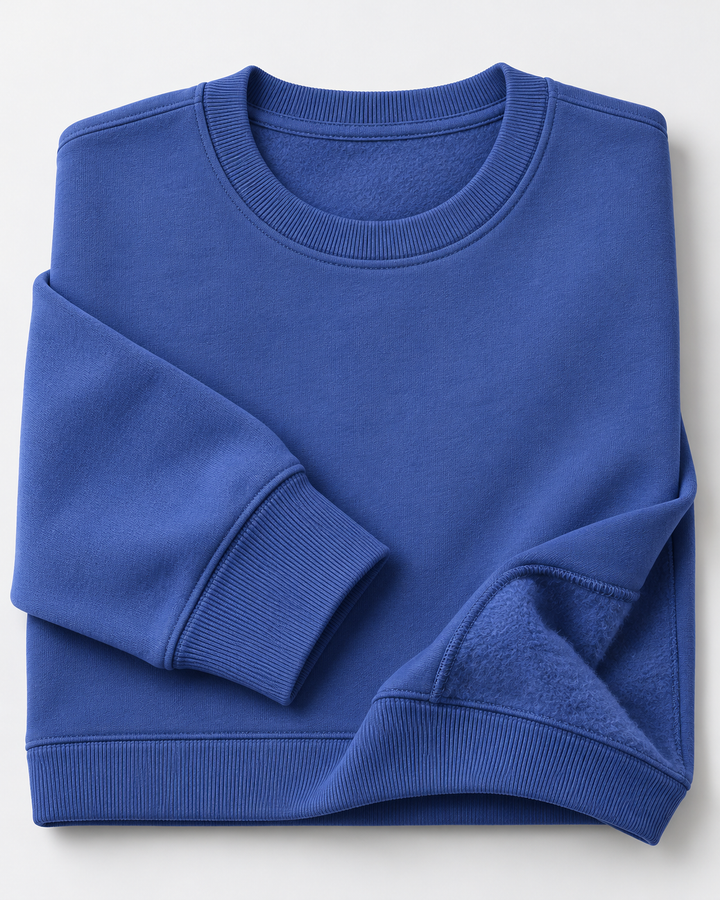 Sitztgut Damen-Sweatshirt aus Baumwolle, kurz geschnitten – Dusk – Materialdetail