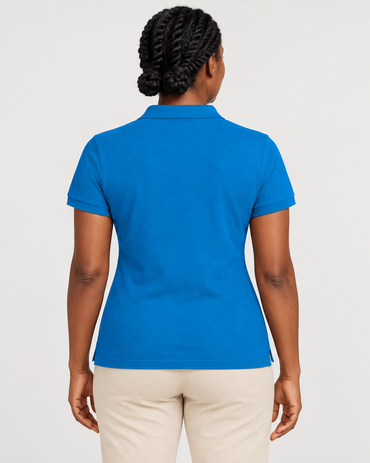Sitztgut Damen-Poloshirt aus Baumwoll-Piqué, 185 g/m² – Royal Blue – Rückenansicht