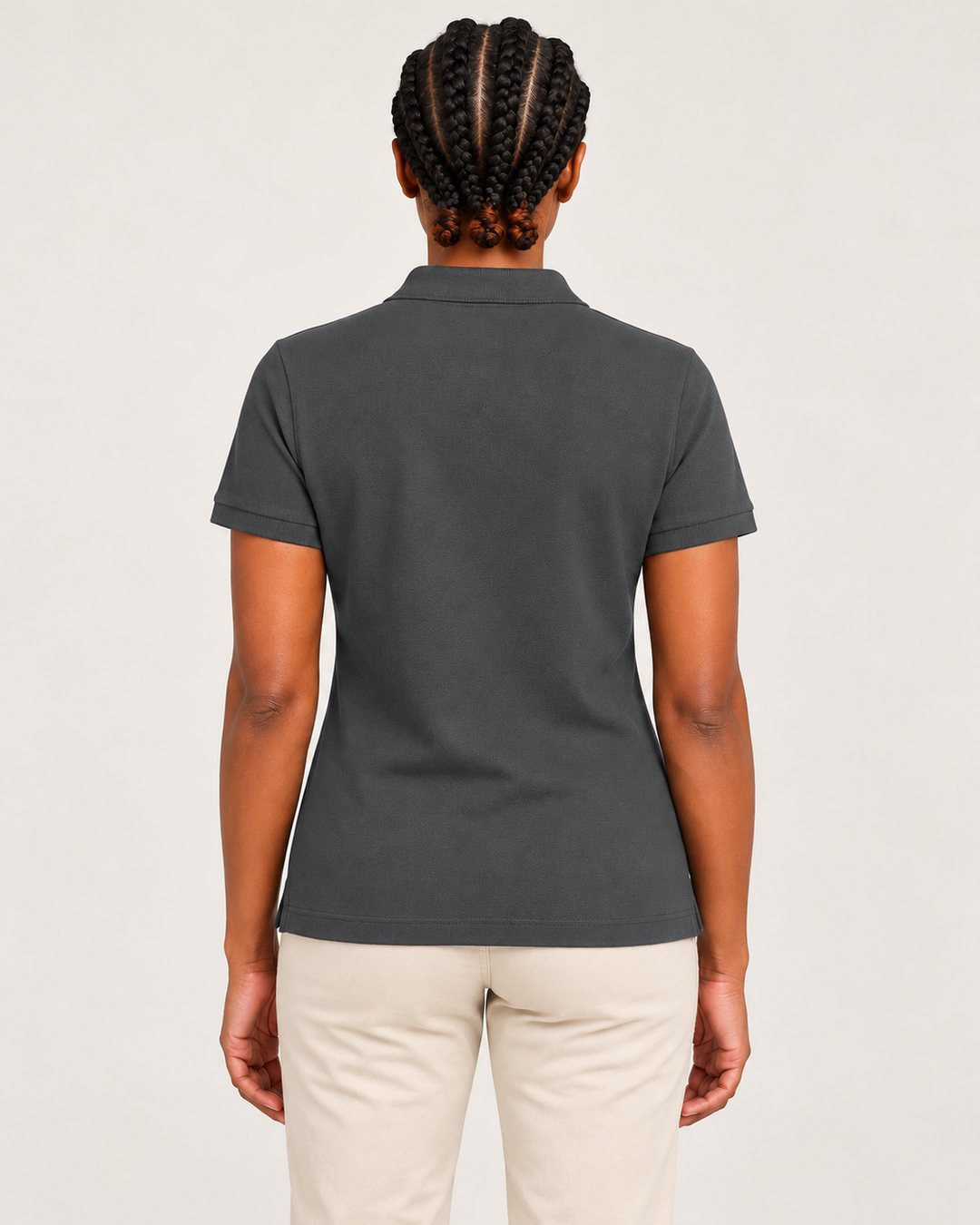 Sitztgut Damen-Poloshirt aus Baumwoll-Piqué, 185 g/m² – Anthracite – Rückenansicht