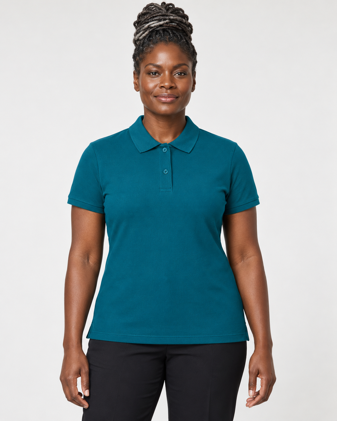 Sitztgut Damen-Poloshirt aus Baumwoll-Piqué, 185 g/m² – Ocean Depth – Vorderansicht
