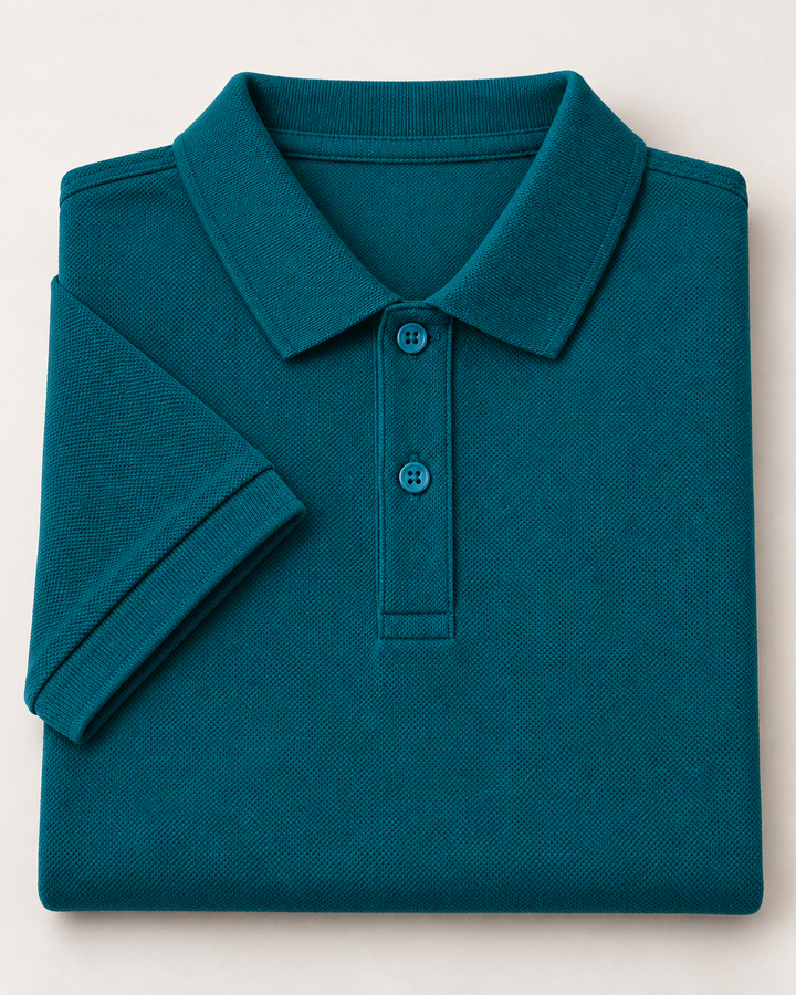 Sitztgut Damen-Poloshirt aus Baumwoll-Piqué, 185 g/m² – Ocean Depth – Materialdetail