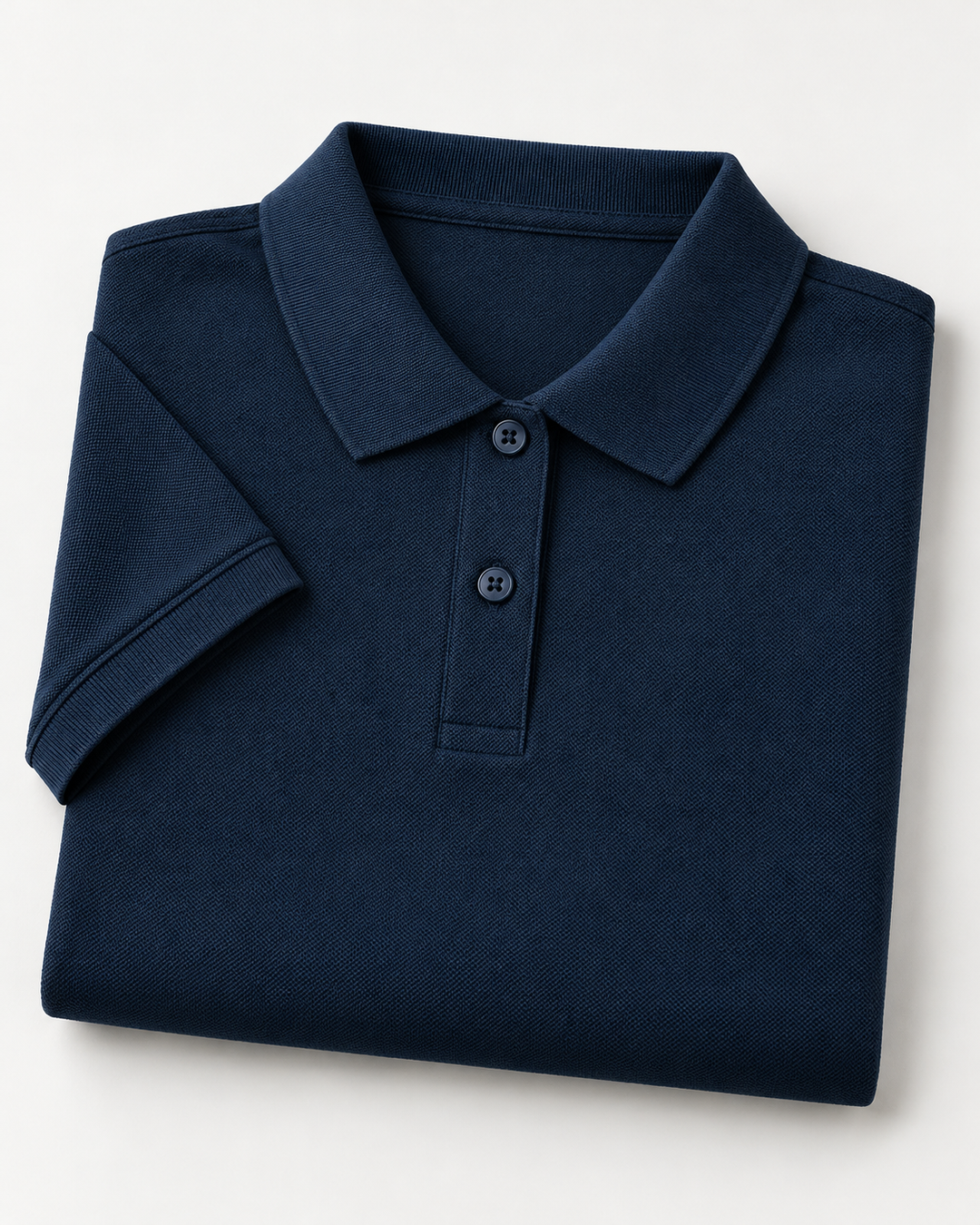 Sitztgut Damen-Poloshirt aus Baumwoll-Piqué, 185 g/m² – Marineblau – Materialdetail