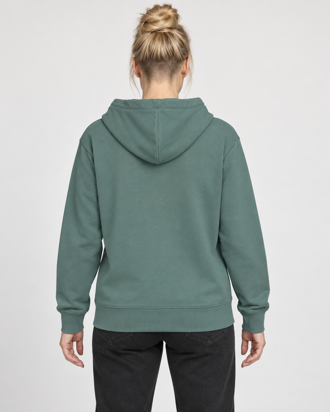 Sitztgut Unisex-Sweatjacke aus Baumwolle mit Kapuze – Green Bay – Rückenansicht