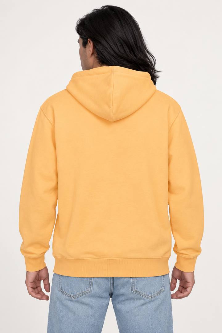 Sitztgut Unisex-Sweatjacke aus Baumwolle mit Kapuze – Nispero – Rückenansicht