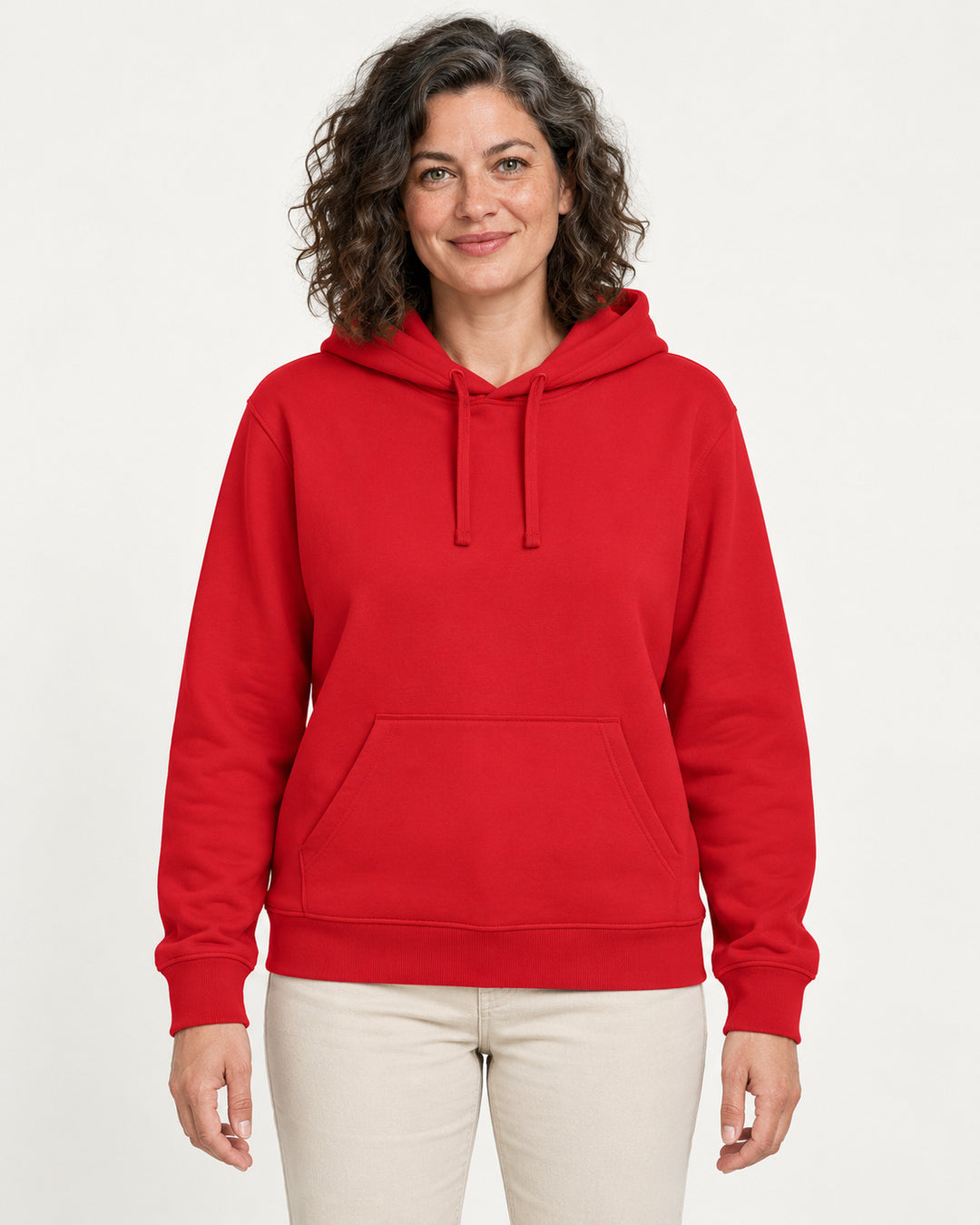 Sitztgut Damen-Hoodie mit Kängurutasche – Red – Vorderansicht