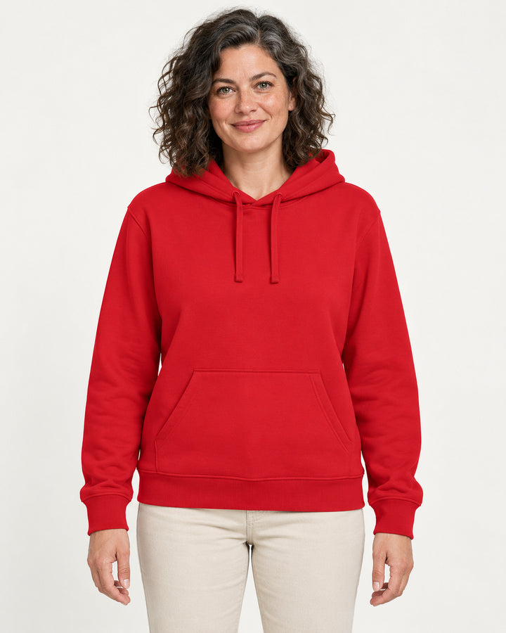 Sitztgut Damen-Hoodie mit Kängurutasche – Red – Vorderansicht