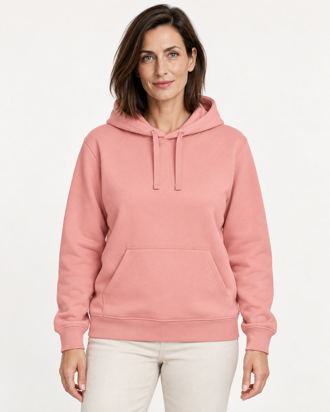 Sitztgut Damen-Hoodie mit Kängurutasche – Canyon Pink – Vorderansicht
