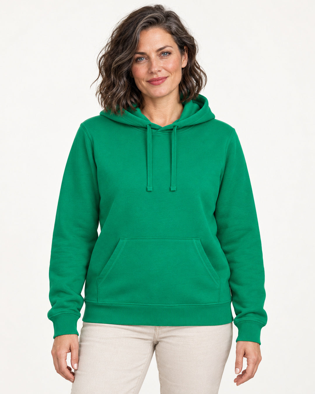 Sitztgut Damen-Hoodie mit Kängurutasche – Verdant Green – Vorderansicht