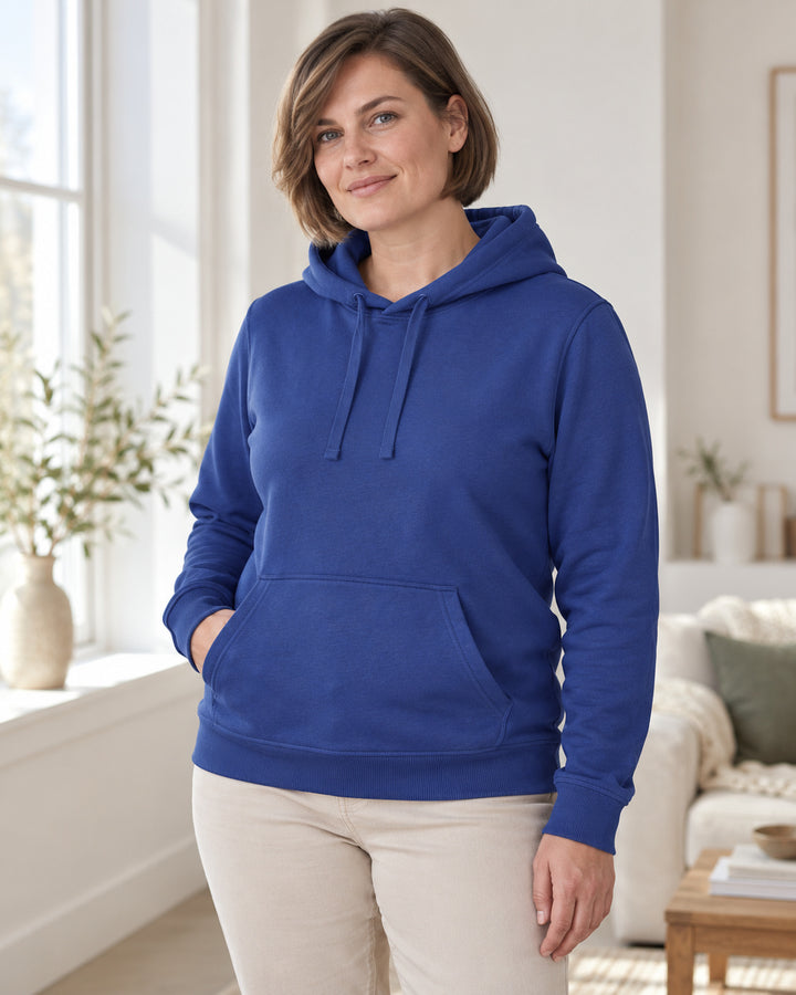 Sitztgut Damen-Hoodie mit Kängurutasche – Dusk – Lifestyle 2