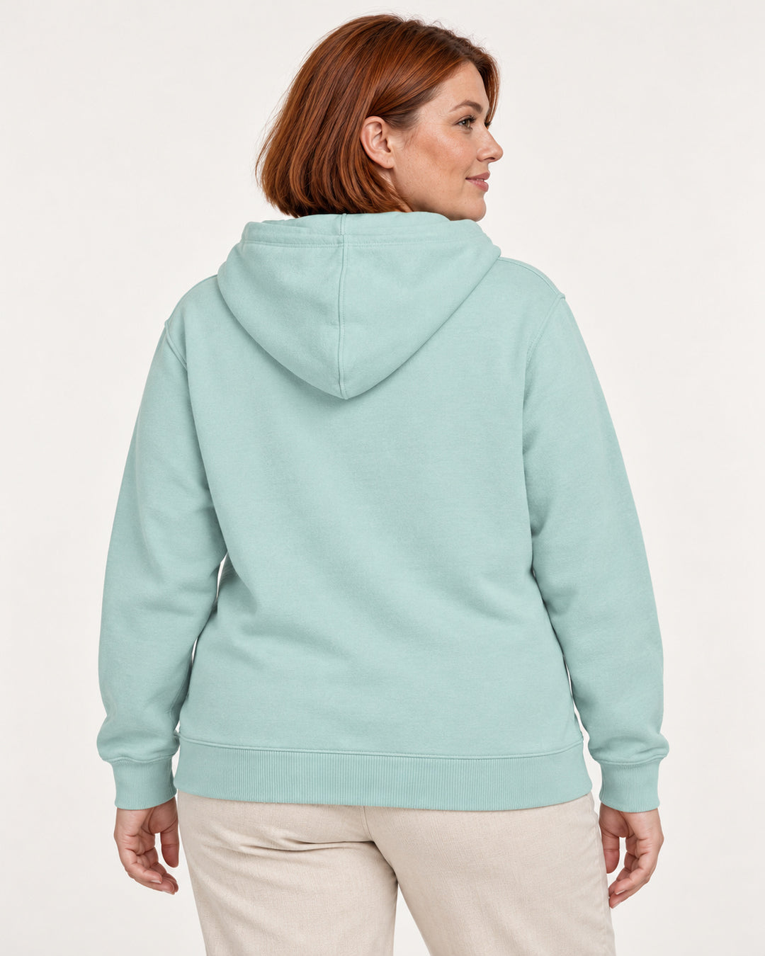 Sitztgut Damen-Hoodie mit Kängurutasche – Caribbean Blue – Rückenansicht