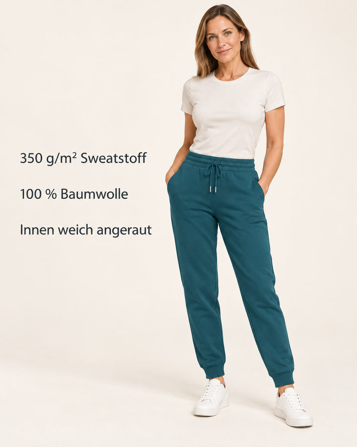 Sitztgut Damen-Jogginghose aus Baumwolle mit Rippbündchen – Stargazer – Produktvorteile