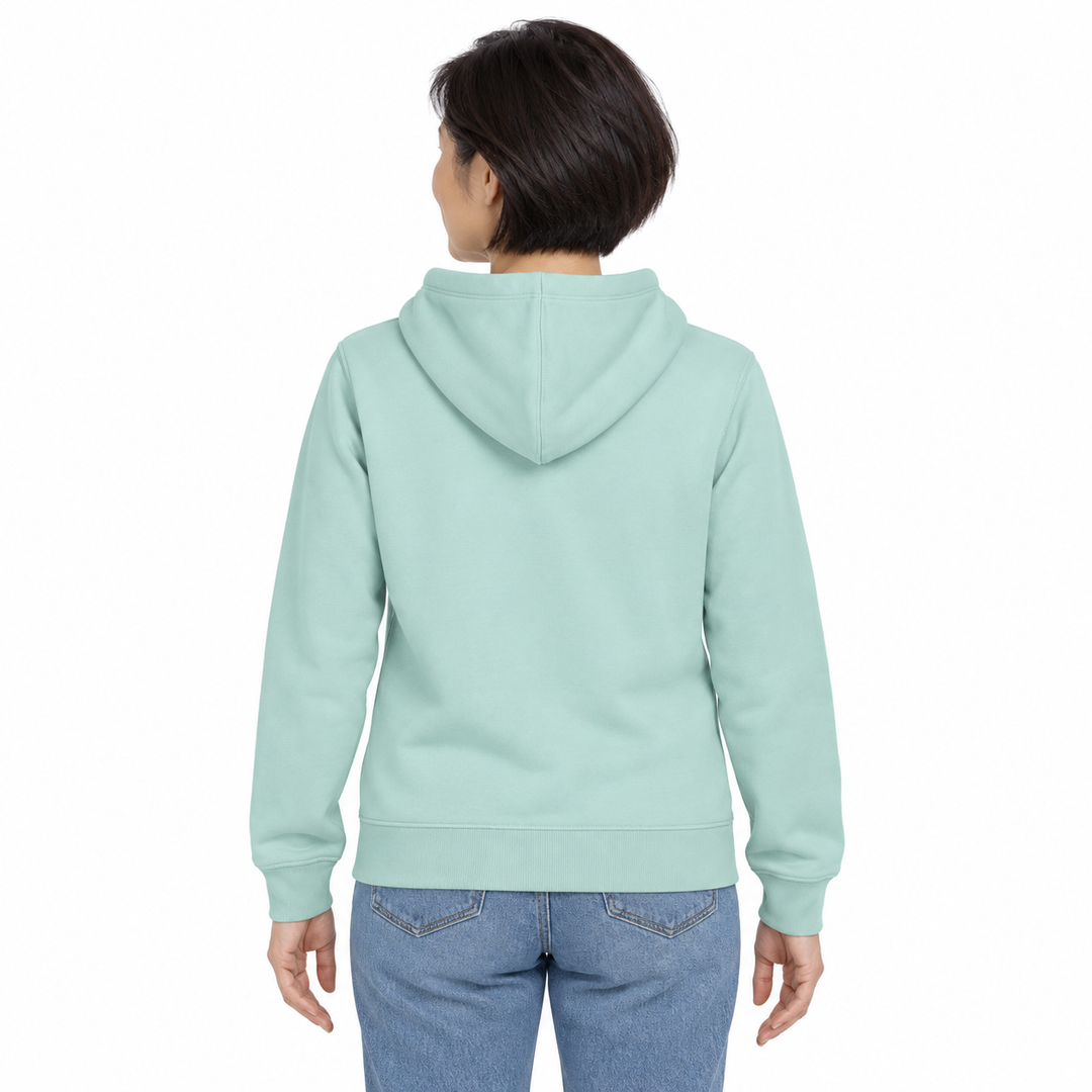Sitztgut Unisex-Hoodie mit Kängurutasche – Caribbean Blue – Rückenansicht